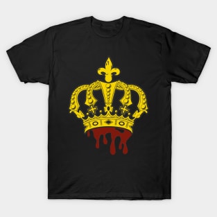 Copy of medieval king queen crown with fake blood and fleur des lis T-Shirt